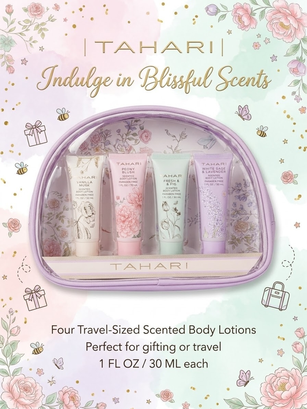 Tahari 4 Scented Body Lotions